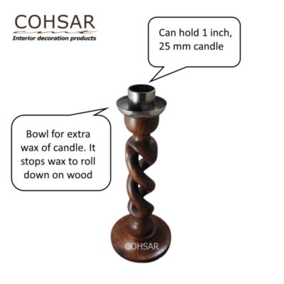 handcrafted wooden candle holder