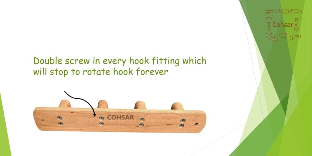Premium Wooden Hooks With 4 Hooks