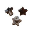 Dark matte polish Star-Shaped Wooden Knobs