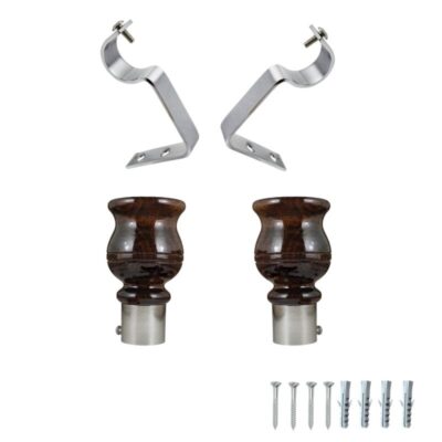 Wooden Curtain Brackets and Finials