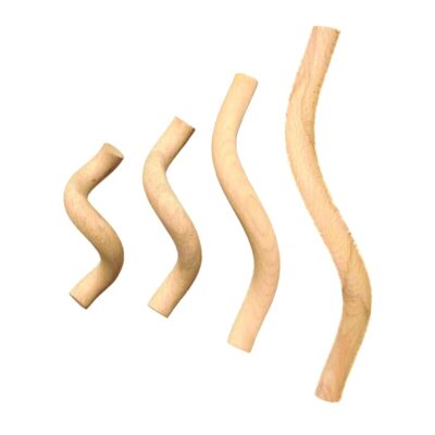 Wooden door 2handles and pulls Unique Twisted Pull Handles in wood
