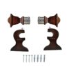 Decorative Curtain bracket and finials 4pcs set