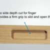 Premium Wood Recessed Flush Door Pull Sliding Barn Door