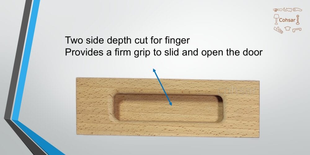 Wooden Recessed Handles 4-48 in
