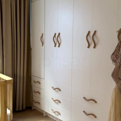 Handcrafted wooden door handles