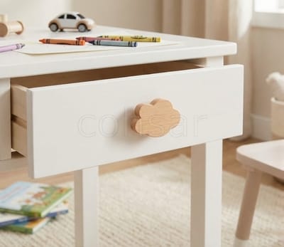 Decorative wooden door knobs
